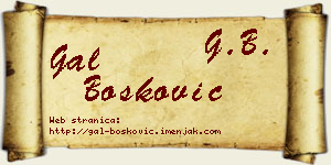Gal Bošković vizit kartica